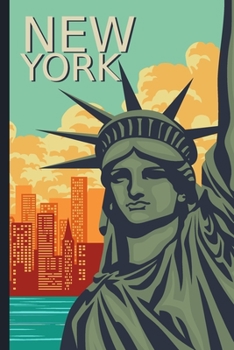 New York: Travel Journal, Notebook, Diary | Vintage Postcard Style | 110 Ruled Recycled Pages