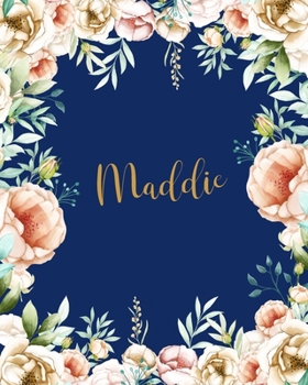 Paperback Maddie Dotted Journal: Personalized Notebook Custom Customized Name Dotted Grid Bullet Journal Notes With Initial for Creative Journaling Gol Book