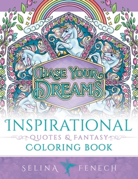 Paperback Inspirational Quotes and Fantasy Coloring Book