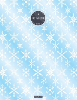 ZMUDACE Notizbuch Liniert: in DIN A4 Softcover ZL153 Schneeflocke Winter 156 leere linierte Seiten mit pers�nlichem Register + Seitenzahlen Zeichenbuch, Skizzenbuch, Lineatur 4, Malbuch, Notizheft zum