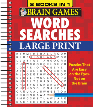 Spiral-bound Brain Games - 2 Books in 1 - Word Searches [Large Print] Book