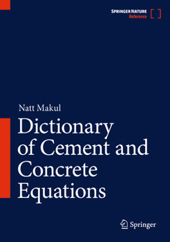 Hardcover Dictionary of Cement and Concrete Equations Book