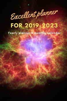 Excellent planner for 2019-2023 Yearly planner and monthly calendar