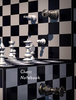 Hardcover Chess Notebook: Large College Ruled Abstract Chessboard Design Book