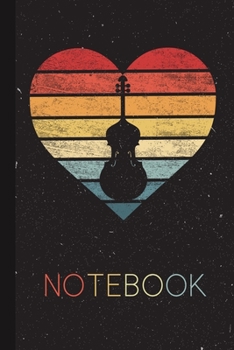 Notebook: Violinist Gifts Funny Retro Sunset Musician Blank Lined Notebook for Violin Player Great Idea for Women Men Kids Present on Thanksgiving / Birthday Party / Journal for Her Him