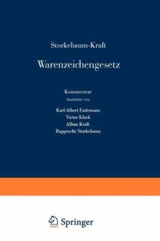 Paperback Storkebaum-Kraft Warenzeichengesetz: Kommentar [German] Book