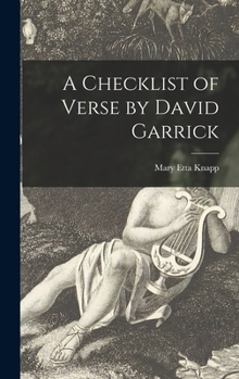 Hardcover A Checklist of Verse by David Garrick Book