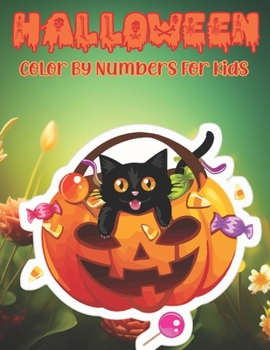 Paperback Halloween Color By Number for Kids Book