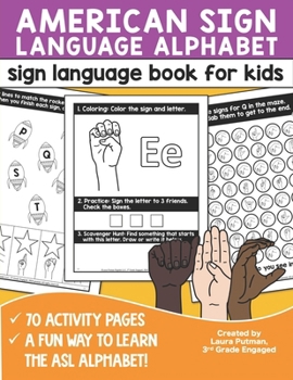 Paperback Sign Language Book for Kids: American Sign Language Alphabet Book