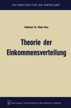 Paperback Theorie Der Einkommensverteilung [German] Book