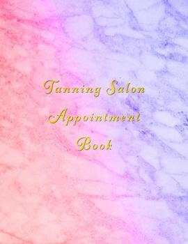 Paperback Tanning Salon Appointment Book: Classy colourful marble beauty client schedule organiser With weekly and hourly time slots Book