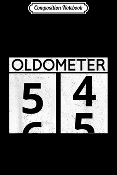 Composition Notebook: Mens Oldometer 55 55th Birthday Retro Odometer Classic Car Lover  Journal/Notebook Blank Lined Ruled 6x9 100 Pages