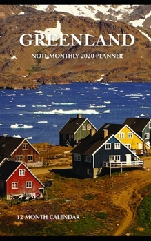 Paperback Greenland Note Monthly 2020 Planner 12 Month Calendar Book