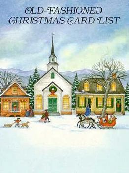 Paperback Old-Fashioned Christmas Card List Book