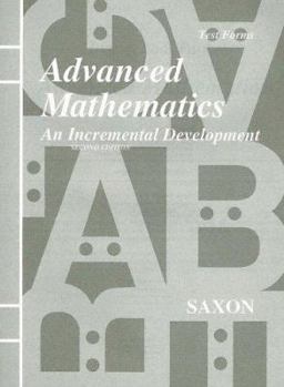 Paperback Advanced Math Test Forms: Homeschool Packet for Book