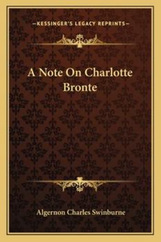 Paperback A Note On Charlotte Bronte Book