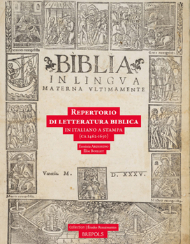 Paperback Repertorio Della Letteratura Biblica a Stampa in Italiano (1463?-1650) [Italian] Book