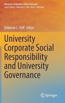Hardcover University Corporate Social Responsibility and University Governance Book