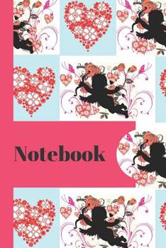 Notebook: Cherub Hearts Patchwork Effect Writing Gift - Lined NOTEBOOK, 130 pages, 6 x 9