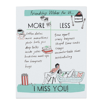 Misc. Julia Rothman Miss You Friend More/Less Greeting Cards Book