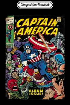 Composition Notebook: Marvel Captain America Avengers Comic Cover Graphic  Journal/Notebook Blank Lined Ruled 6x9 100 Pages