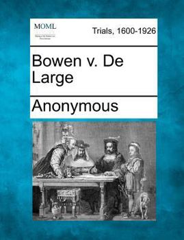 Paperback Bowen V. de Large Book