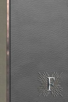 Paperback F: Meetings Notebook for Social Worker with Custom Interior: Personalized Monogram Initial Beveled Silver & Leather Effec Book