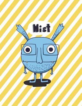 Mist: Monster on yellow cover and Dot Graph Line Sketch pages, Extra large (8.5 x 11) inches, 110 pages, White paper, Sketch