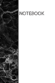 Paperback Notebook: Black marble wrap around design notebook: 90 blank lined pages: 6x9 Book