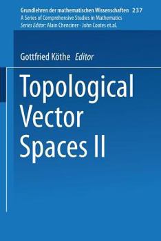 Paperback Topological Vector Spaces II Book