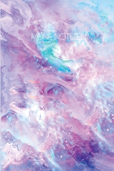 Meine Notizen: Blanko  Journal A5 Liniert Marble Marmor Rosa Blue (German Edition)