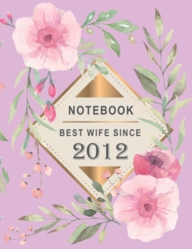 Notebook - Best Wife Since 2012: 7th Wedding Anniversary Gift for Her - Seven year Wedding Anniversary Gift for Wife Couple Married in 2012 ( 8.5 x 11 inches - 108 Pages )