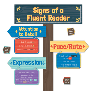 Wall Chart Signs of a Fluent Reader Mini Bulletin Board Set Book