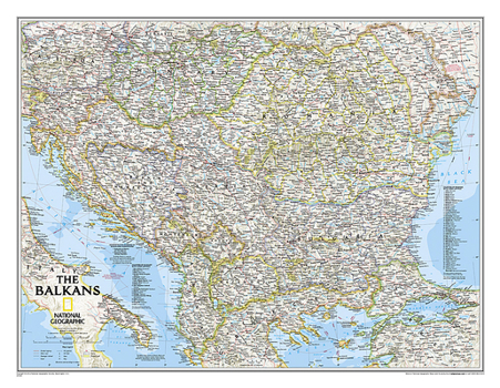 Unbound National Geographic Balkans Wall Map - Classic - Laminated (30.25 X 23.5 In) Book