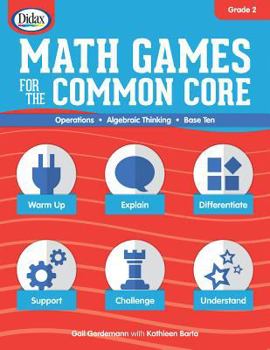 Paperback Math Games for the Common Core, Grade 2 [With CDROM] Book