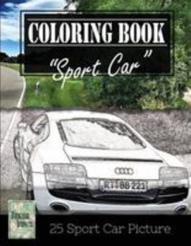 Sportcar Greyscale Photo Adult Coloring Book