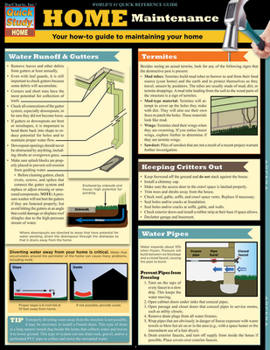 Misc. Home Maintenance: A Quickstudy Laminated Reference Guide Book
