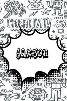Paperback Jaxson: Personalized Doodle Isometric Dot Paper Notebook Featuring 120 Pages 6x9 Book
