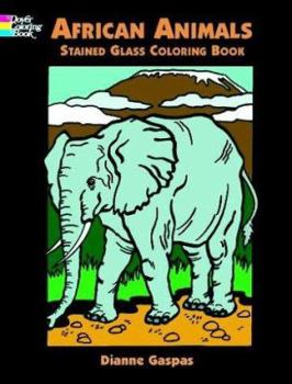 Paperback African Animals Stained Glass Coloring Book