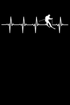 Skifahrer Notizbuch: A5 Kariert 108 Seiten - Skifahren Herzschlag Heartbeat Notizheft - Geschenk für Skifahrer (German Edition)