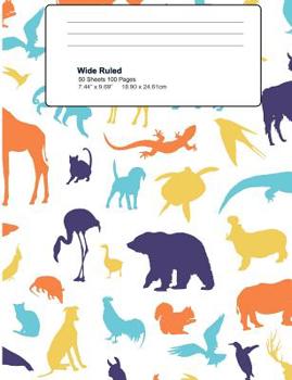 Paperback Animal Universe: Jungle Wildlife Wide Ruled Composition Note Book