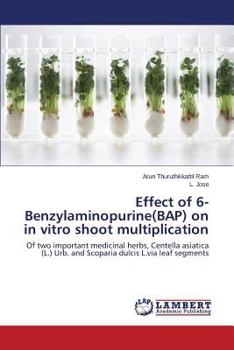 Paperback Effect of 6-Benzylaminopurine(BAP) on in vitro shoot multiplication Book