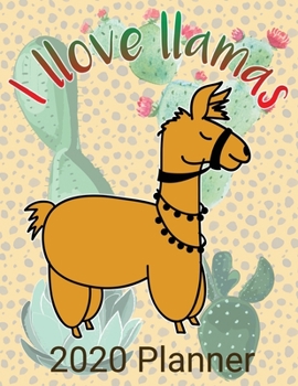 Paperback I llove llamas 2020 Planner: Calendar, Monthly Planner & Daily Planner, Year In Pixels For Mood Tracking, Notes Book
