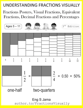 Paperback Understanding Fractions Visually: Fractions Posters, Visual Fractions, Equivalent Fractions, Decimal Fractions and Percentages Book