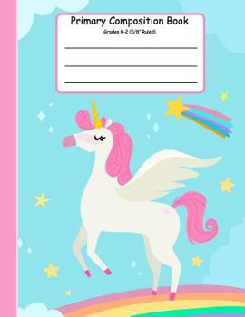 Primary Composition Book: Primary Composition Notebook K-2. Picture Space And Dashed Midline, Primary Composition Notebook, Composition Notebook for Kindergarten, Composition Notebook