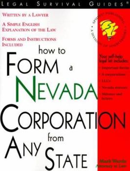 Paperback How to Form a Nevada Corporation from Any State: With Forms Book