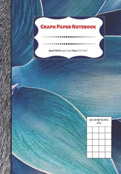 Paperback Graph Paper Notebook: Quad Ruled 4x4 - 110 Pages - 7" x 10" Squared Graphing Paper * Blank Notebook * Grid Paper * Softback ...(Composition Book