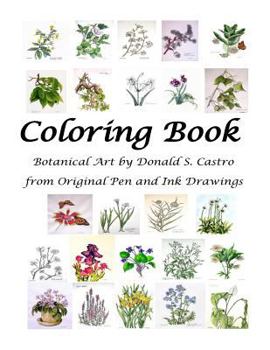 Paperback Botanical Art Coloring Book: Fine Art from Original Pen & Ink Drawings Book