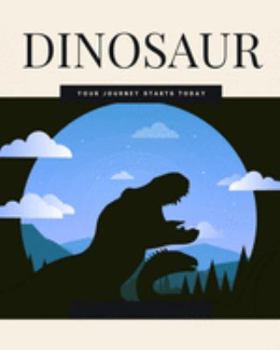 Paperback Dinosaur Notebook: Notebook: Lined Dinosaur Notebook (T-Rex Scene) - 100 Pages - 8 x 10 Book