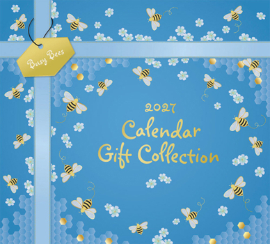 Busy Bees 2027 Gift Collection Desk Pad & Wire-O Calendar & Pocket Planner Sticker Sheet Foil Stamped Cover
